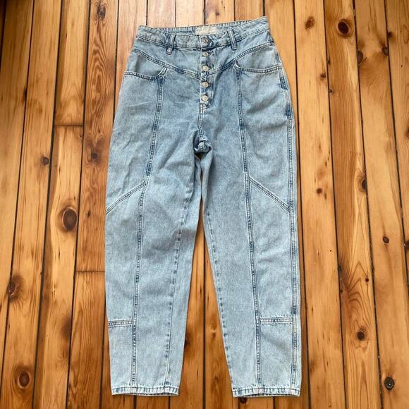Free People Fly Button Jeans Tagged Size 30 - Picture 3 of 4